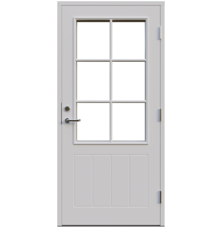 Ytterdörr Leksandsdörren Ullvi 10-14 Klarglas Vit