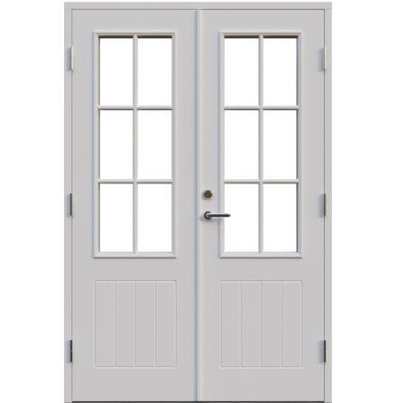 Parytterdörr Leksandsdörren Ullvi 10-14 Klarglas Vit