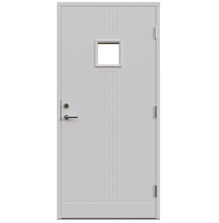 Ytterdörr Leksandsdörren Lindberg Klarglas Vit