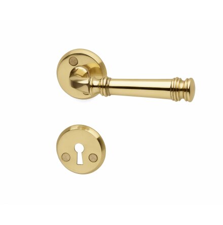 DÖRRHANDTAG PALERMO POLERAD MÄSSING INKL. NYCKELSKYLT