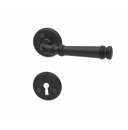 DÖRRHANDTAG PALERMO SVART INKL. NYCKELSKYLT