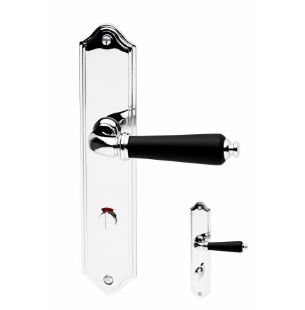 Dörrhandtag MADRID L,SKYLT WC SV-KROM S