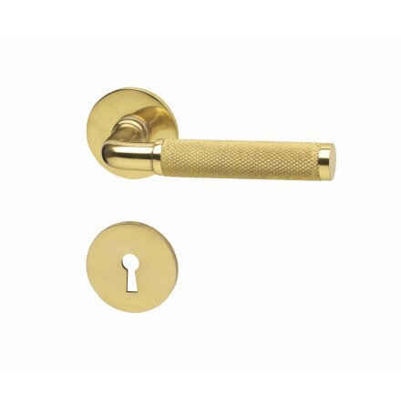 Dörrhandtag LEXINGTON INKL. NYCKELSKYLT POLERAD MÄSSING