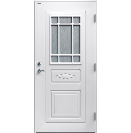 Ytterdörr Diplomat Daisy Cotswoldglas vit