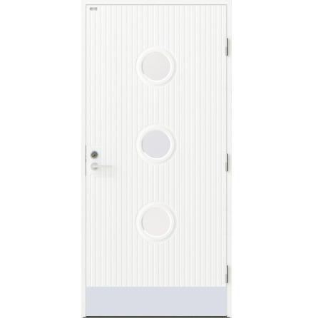 Ytterdörr Diplomat Daniella Klarglas vit