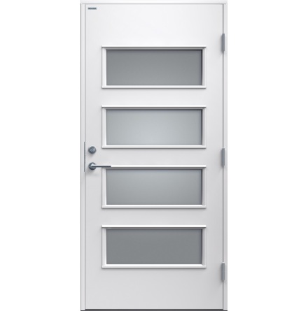 Ytterdörr Diplomat Ebba Klarglas vit