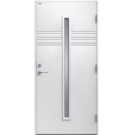 Ytterdörr Diplomat Felicia Klarglas vit