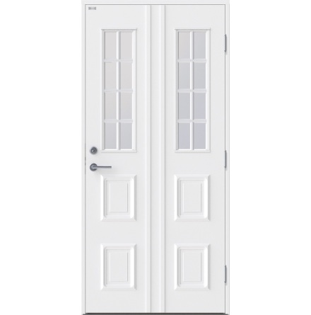 Ytterdörr Diplomat Kajsa Klarglas vit