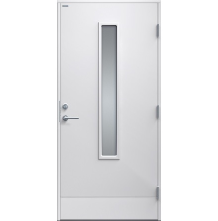 Ytterdörr Diplomat Laila Klarglas vit