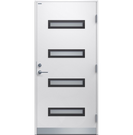 Ytterdörr Diplomat Minnah Klarglas vit