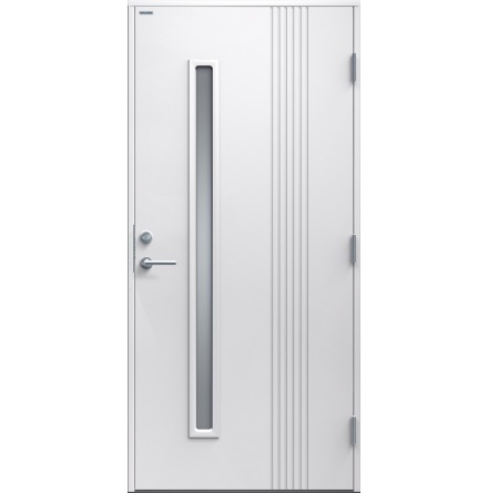 Ytterdörr Diplomat Nathalie Klarglas vit