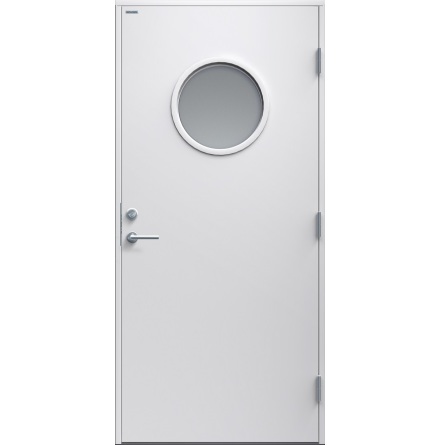 Ytterdörr Diplomat Rosa Klarglas vit