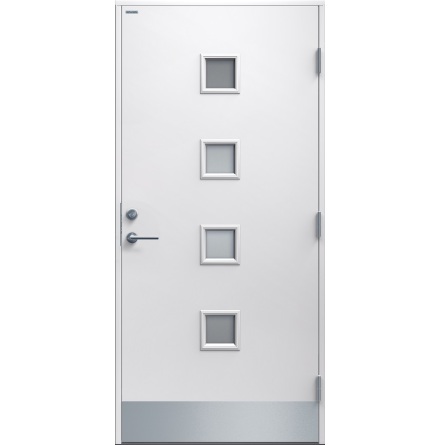 Ytterdörr Diplomat Tanja Klarglas vit