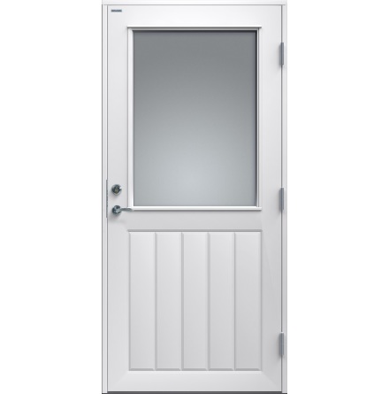 Ytterdörr Diplomat Altan 12 Klarglas vitmålat trä