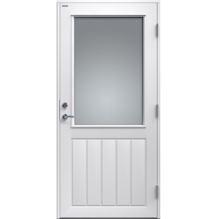 Ytterdörr Diplomat Altan 13 Klarglas vitmålat trä