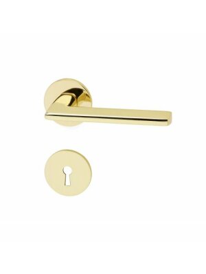 Handtagspaket Handtag Denver Polerad m�ssing, inkl. nyckelskylt