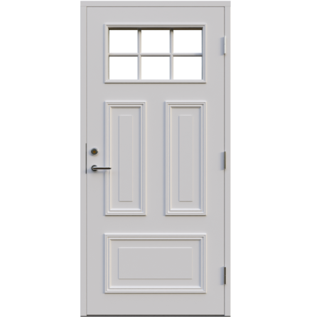 Ytterdörr Leksandsdörren Karlsarvet Klarglas Vit