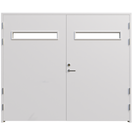 Garageport Leksandsdörren Gärde Klarglas