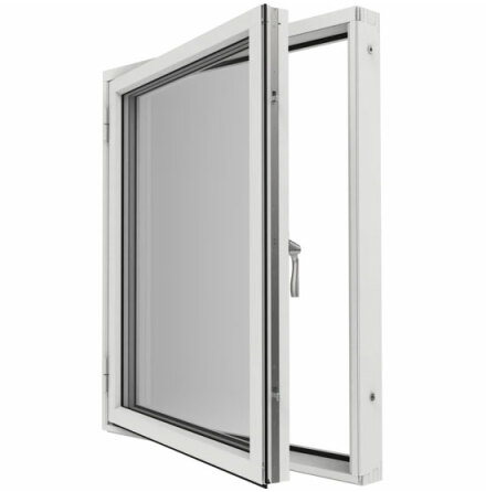 Sidohängt Elitfönster Original Alu 100 3-glas vitlackerad Aluminium