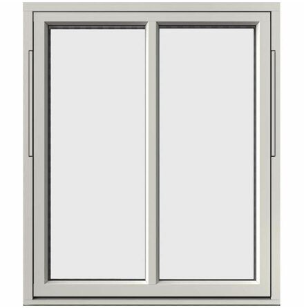 Vridfönster Elitfönster Original Alu 100 3-Glas Med Glasdelande Post Vitlackerad Alu