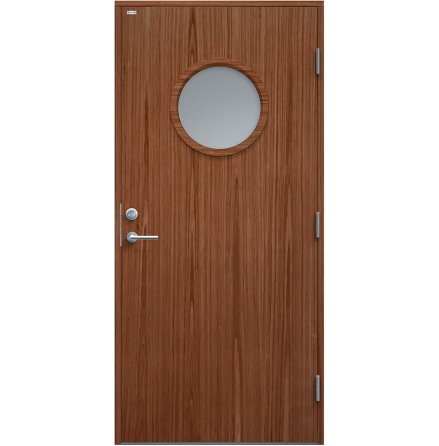 Ytterdörr Diplomat Rosa Klarglas Teak