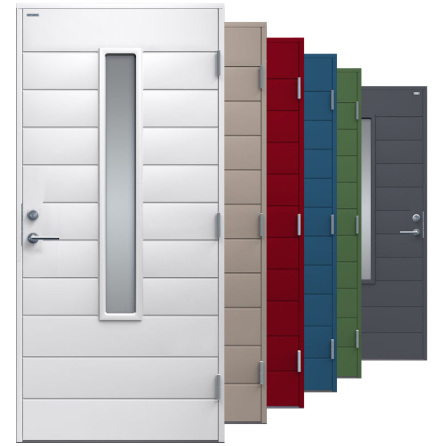 Ytterdörr Diplomat Clara klarglas vit