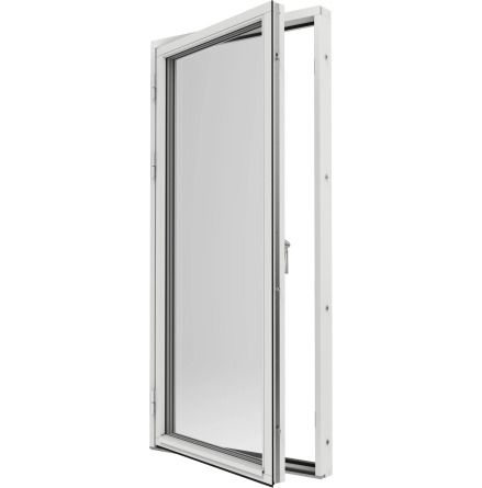 Helglasad Fönsterdörr Elitfönster Original Trä 100 3-GLAS Vitmålat Trä