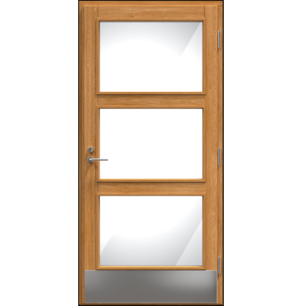 Ytterdörr Kaski Torneå Klarglas Laserad Furupanel