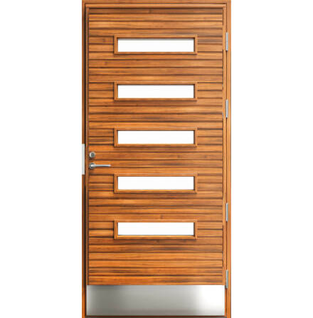 Ytterdörr Kaski Kristinestad Klarglas Laserad Furupanel