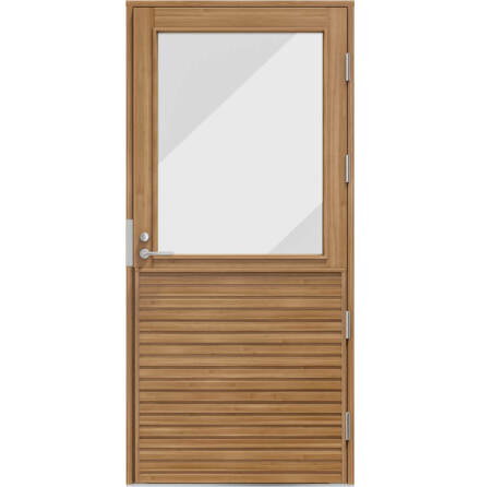 Ytterdörr Kaski Kuusamo Klarglas Laserad Furupanel