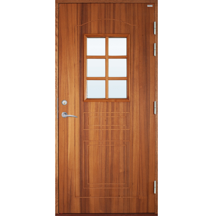 Ytterdörr Lurs Sjösäter Kathedralglas Teak