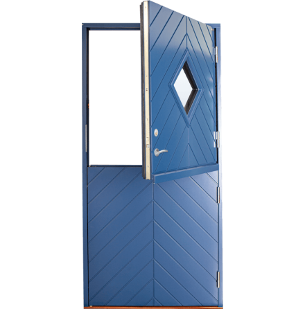 Stalldörr Lurs Fjäll Klarglas Vit