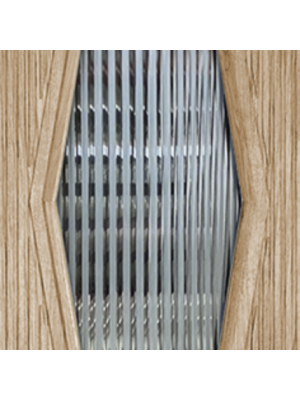 Dekorglas Flutes clear/matelux