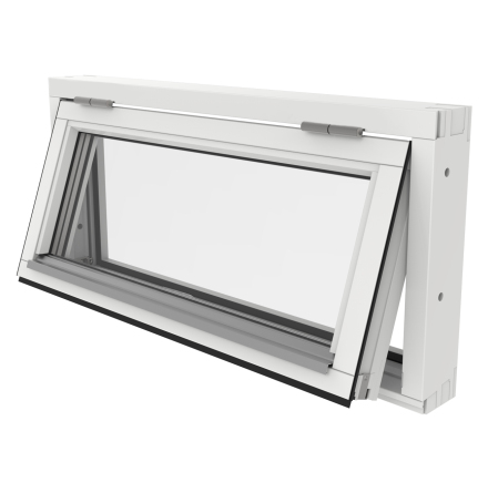 Överkantshängt Fönster Outline 3-Glas Vitmålat Trä Express