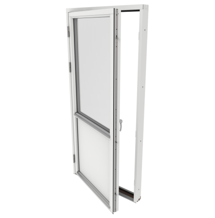 Bröstad Fönsterdörr Outline 3-Glas Vitmålat Trä Express