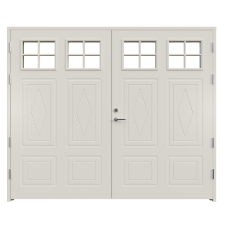 Garageport Leksandsdörren Kullsbjörken Klarglas