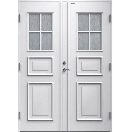 Parytterdörr Diplomat Elvira Cotswoldglas vit