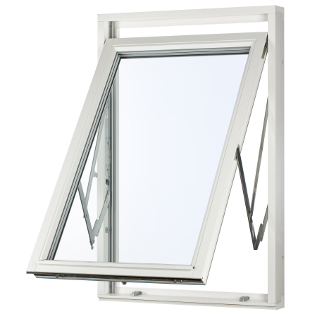 Lager Vridfönster Svenska Fönster Rund Profil 3-glas Vitmålat Trä