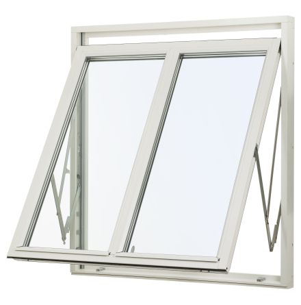 Lager Vridfönster Svenska Fönster Rund Profil 3-glas Med Glasdelande Post Vitmålat Trä