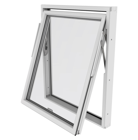 Lager Vridfönster Outline 3-Glas Vitlackerad Alu