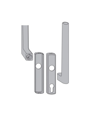 Handtagsbyte In/ut handtag F�rberedd Cyl in