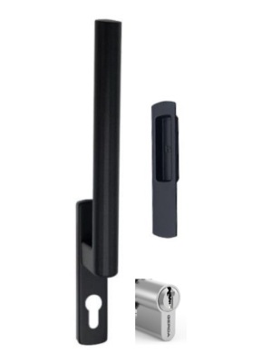 Handtagsbyte Svart Inv handtag inkl cyl