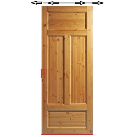 SKJUTDÖRR DIPLOMAT MASSIV 4 FURU TÄT