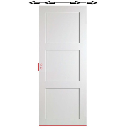 SKJUTDÖRR DIPLOMAT CONTUR 3 VIT TÄT