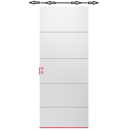 SKJUTDÖRR DIPLOMAT KOMPAKT LINJE VIT TÄT