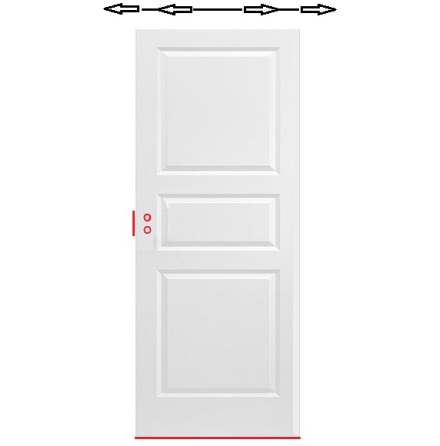 SKJUTDÖRR DIPLOMAT FORMPRESSAD 3 VIT TÄT