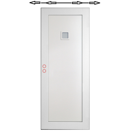 SKJUTDÖRR DIPLOMAT CONTUR KVADRAT 1 VIT KLARGLAS