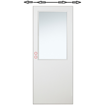 SKJUTDÖRR DIPLOMAT LÄTTDÖRR G21 VIT KLARGLAS