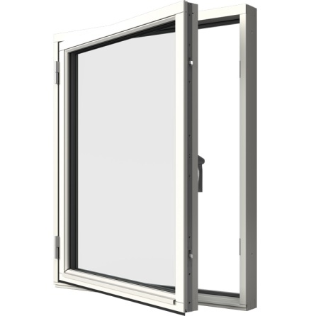 Sidohängt Elitfönster Original Trä 100 3-glas Vitmålat Trä