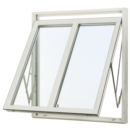 Vridf�nster Svenska F�nster Rak Profil 3-glas Med Glasdelande Post Vit Aluminium